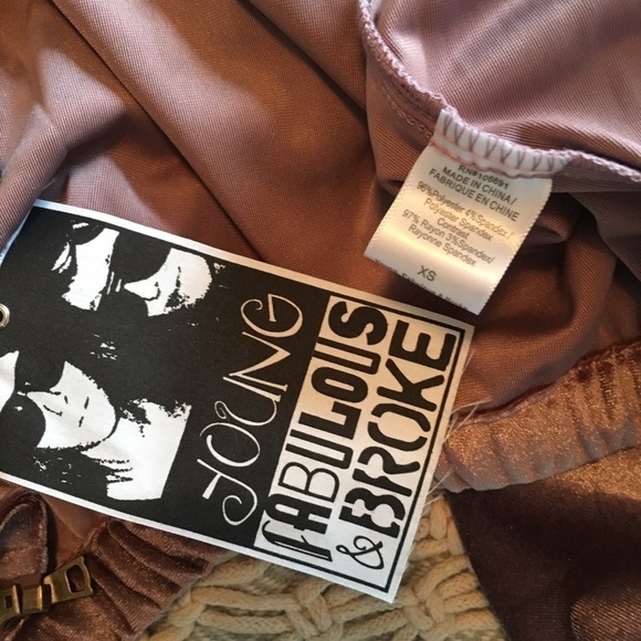 NWT Young fabulous and broke fritzy velour jacket - Picture 5 of 6